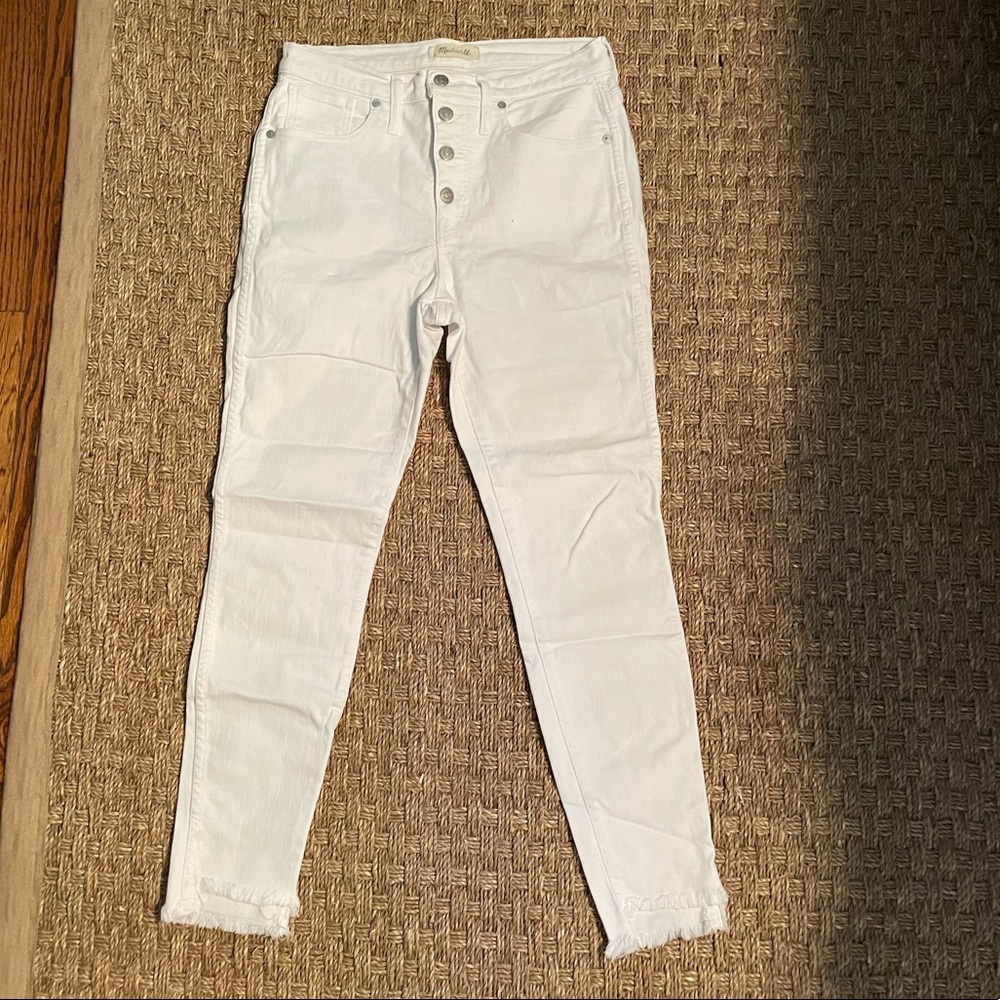 Barely worn 10” high rise skinny madewell  jeans